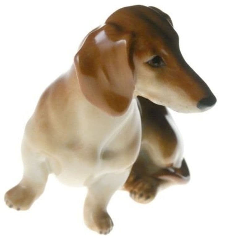 Good Condition Augarten Figurine Dachshund Lladro