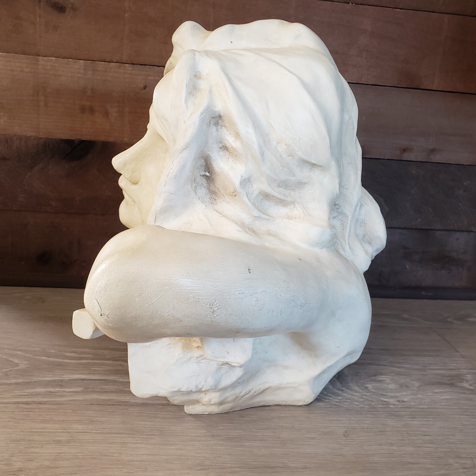 Large Rare Gypsum Intergesso Bust Sculpture