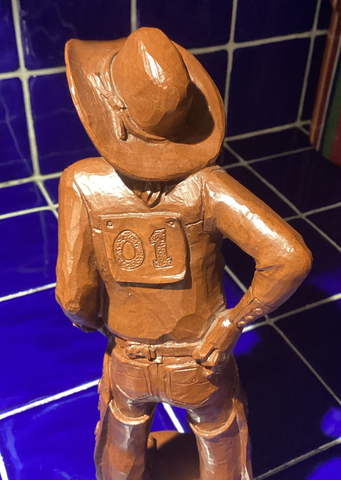 Red Mill Mfg Figurine- Rodeo Cowboy- Made In USA 1995- #416- 10.5”