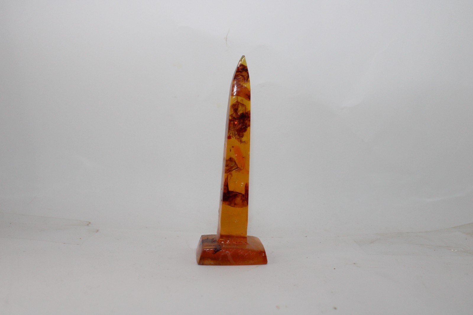 Ancient Egyptian Antiquities Obelisk Pharaonic Amber Sculpture Hieroglyphic
