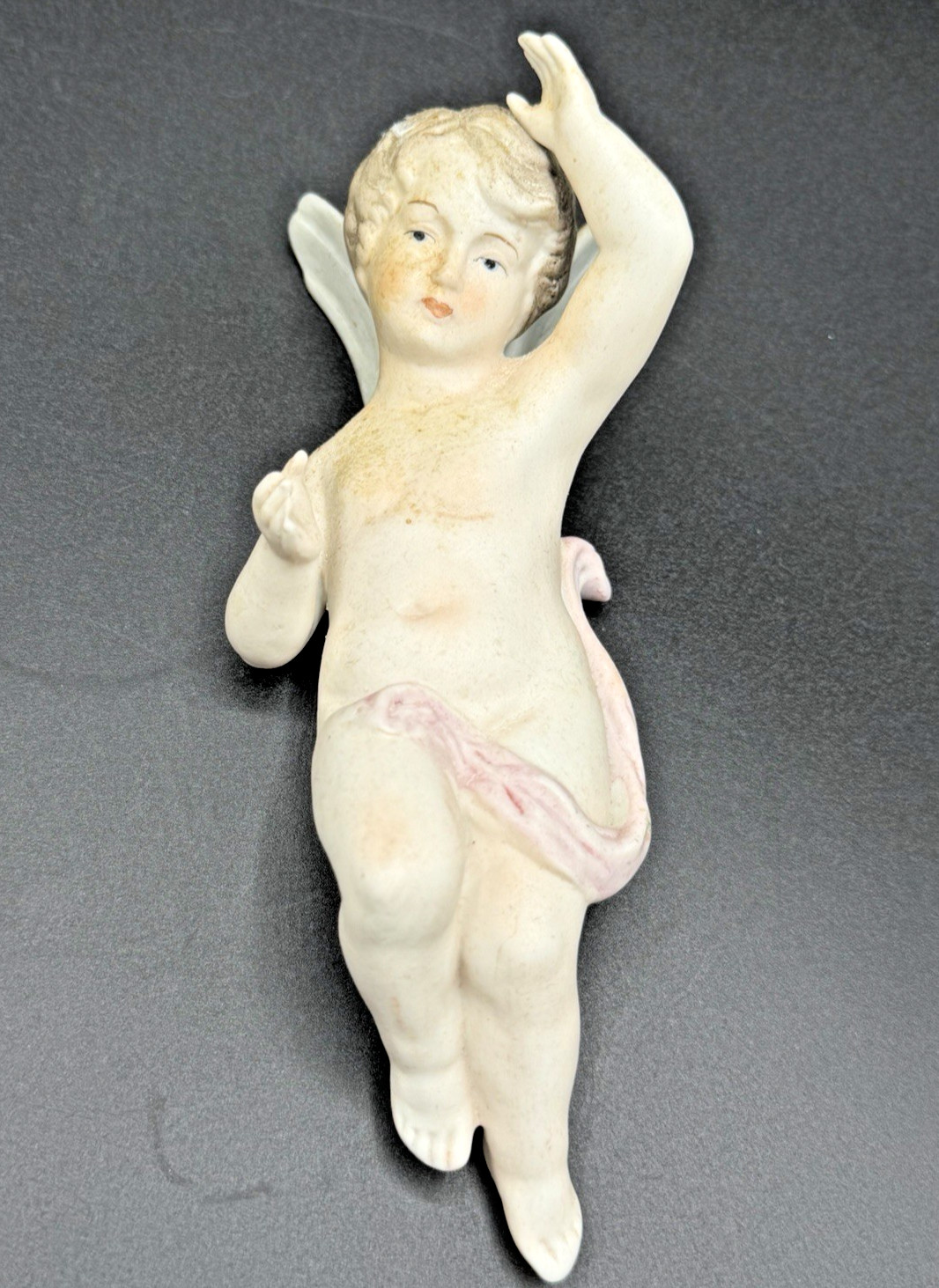 Vintage Rare Lipper and Mann Wall Cherubs Collectible Angels W/Pink Sash, Japan