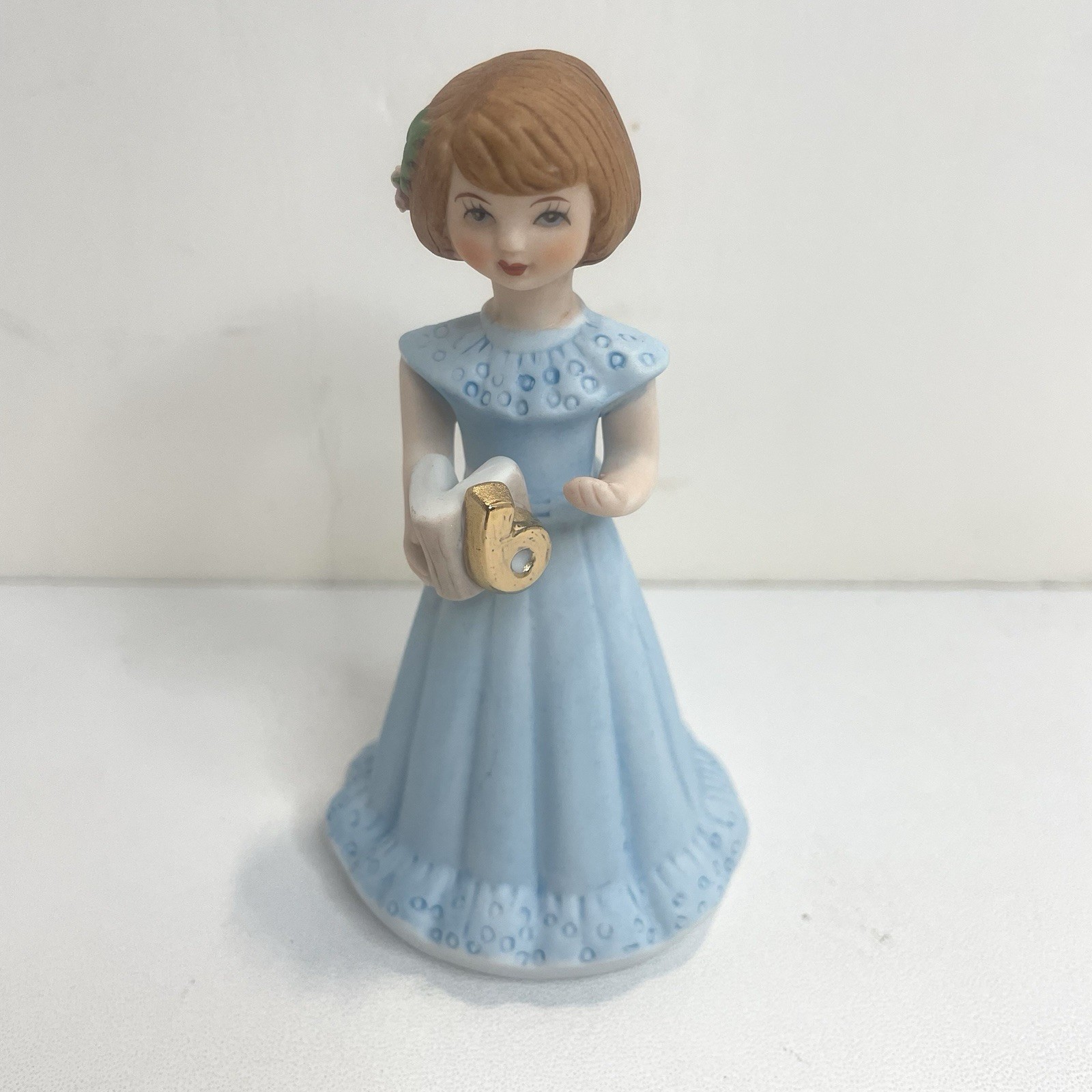 Vintage Growing Up Birthday Girls Brunette Hair Enesco
