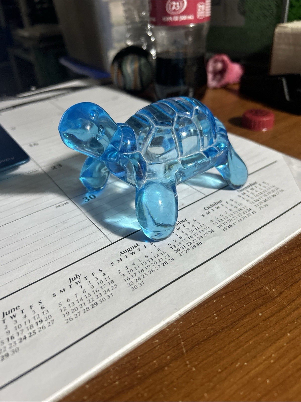 blue Acrylic Turtle Figure 5″x3.5″ x 3″