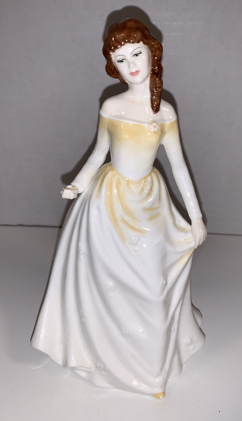 VTG Royal Doulton AMBER Woman Bone China Figurine 1998 #HN4125 8″H SIGNED