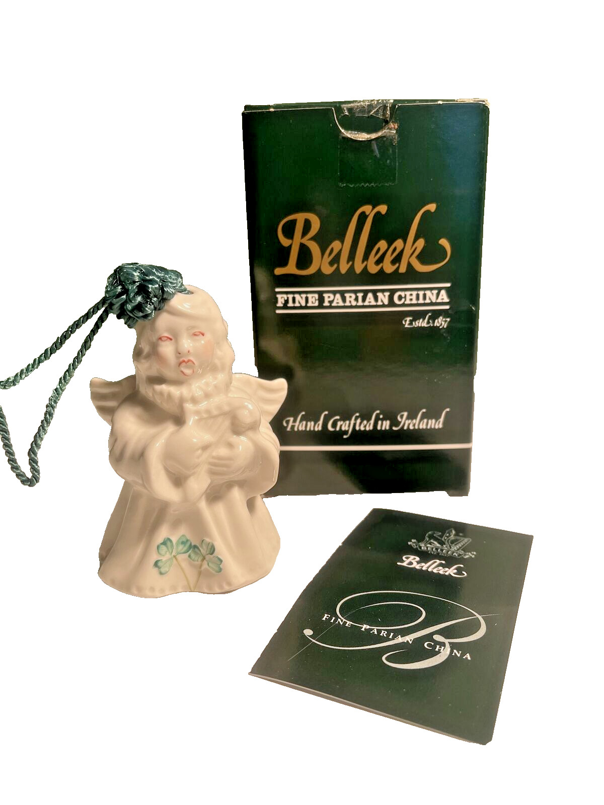 Belleek Choir of Angels w/ Harp Bell Ornament Ireland