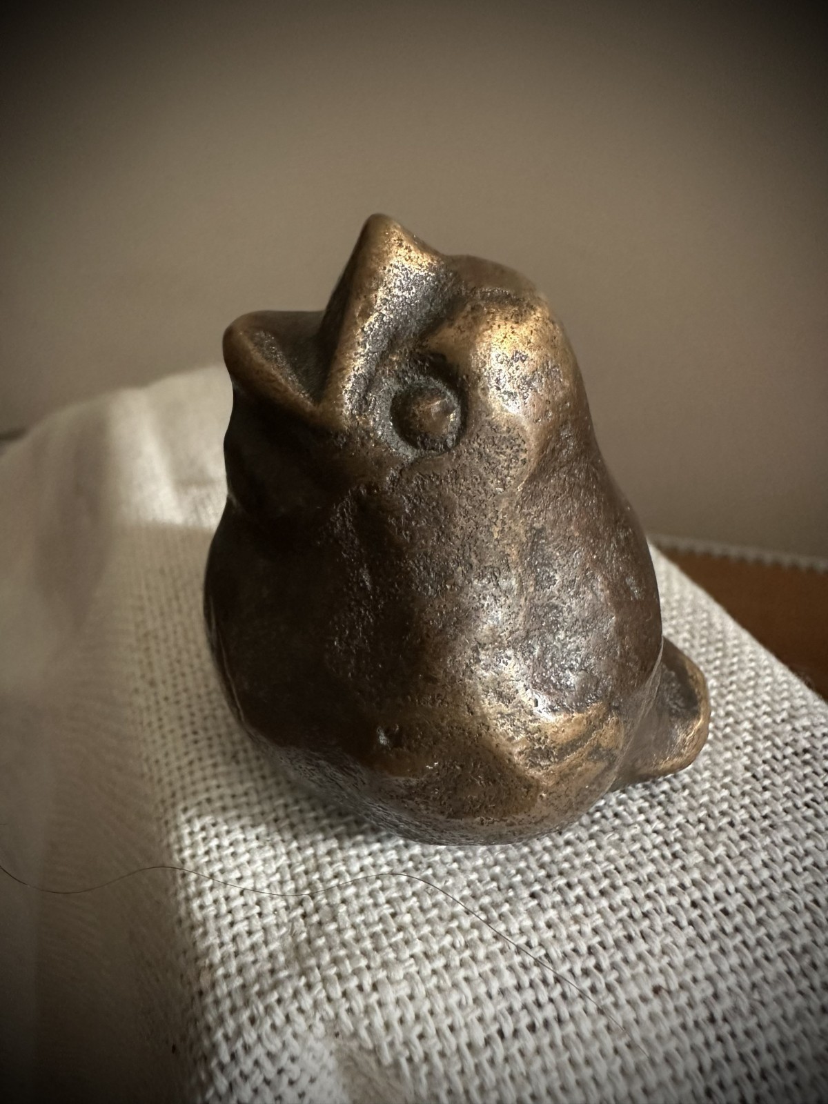 Vintage 1960s Collectible Brutalist Bronze Brass Bird Figurine RSV West Germany