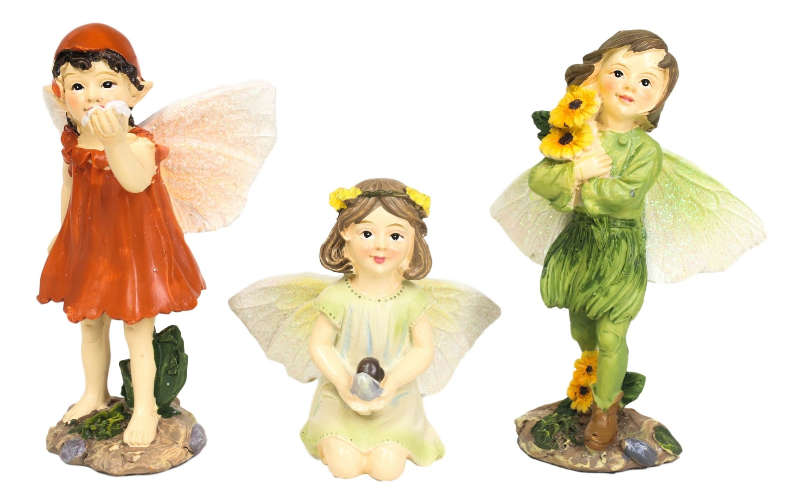 Mini Fairy Garden Fairies Set of 3 Mini Garden of Enchantment Figurine