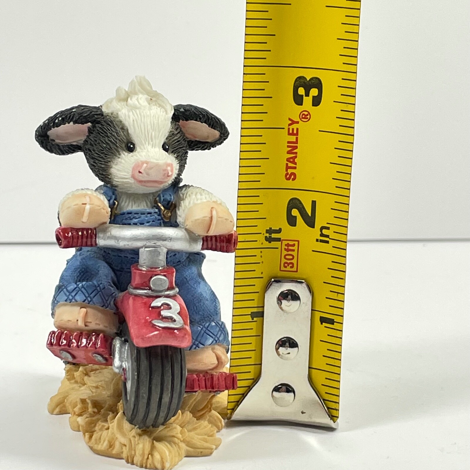VTG Enesco Mary’s Moo Moos 1997 Ride a Tricycle Figurine #319147 Whee I’m Three