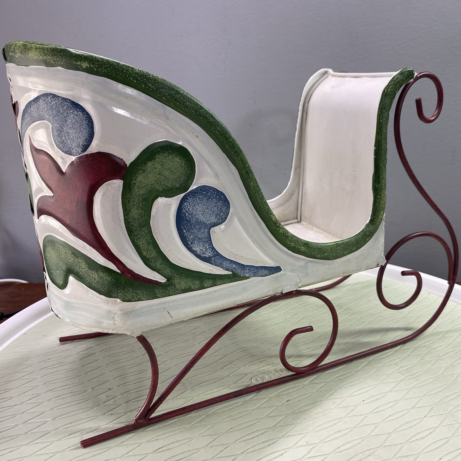 Jim Shore Metal Christmas SLEIGH “Delivering Joy” 2012 Holiday Living 11.5”Long