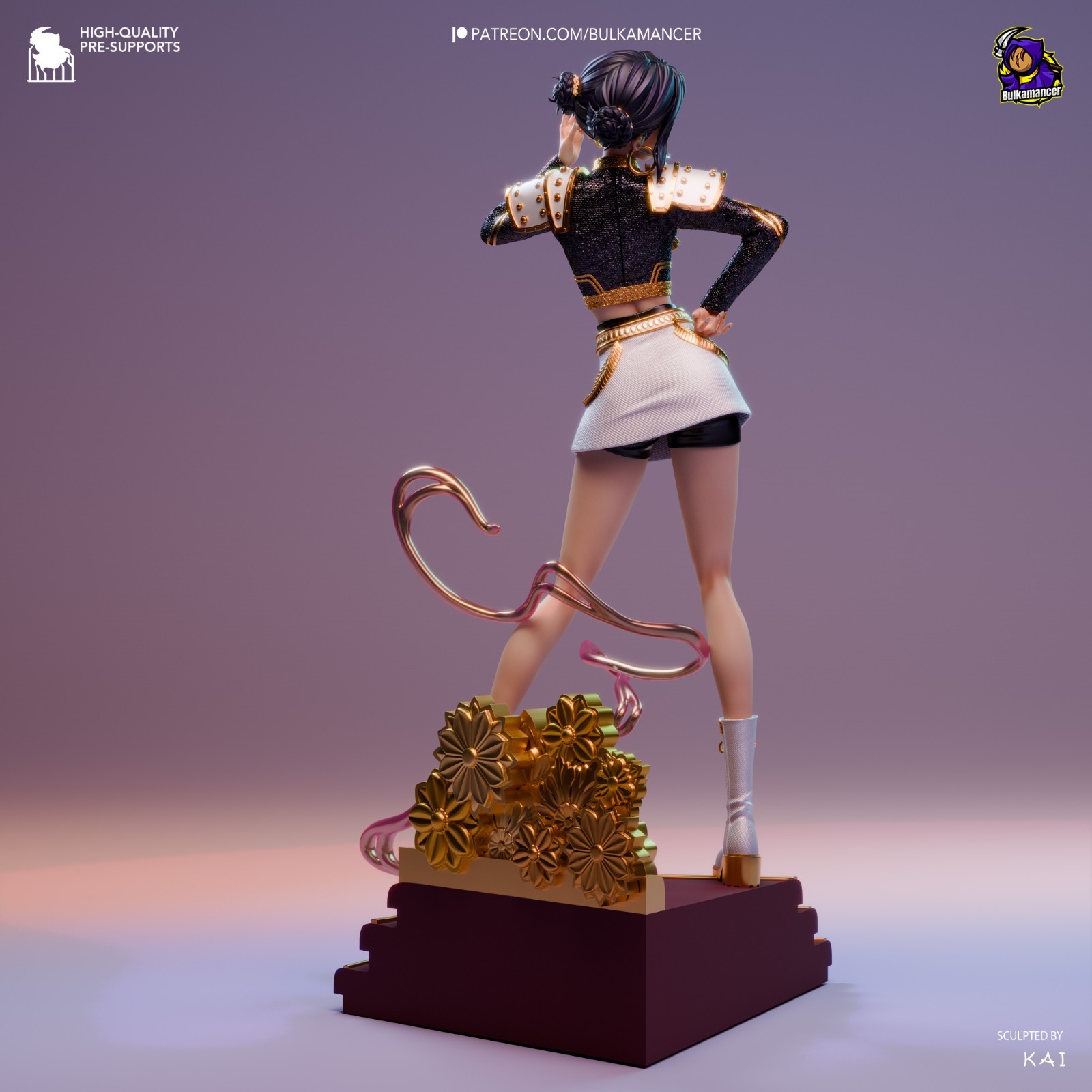 Zoey – K-Pop Demon Hunters 1/8 Scale Figure Statue 3D Print Model Kit Unpainted