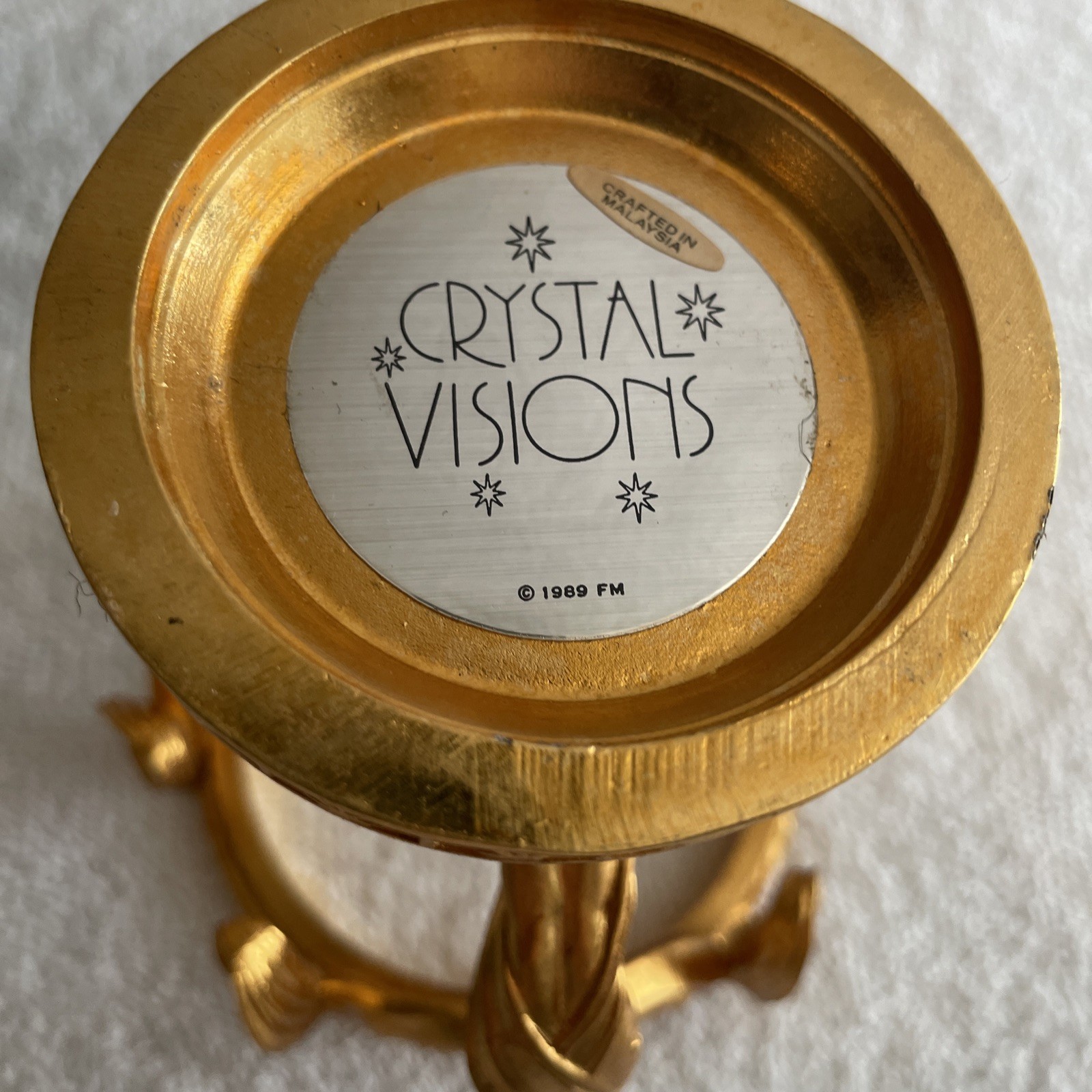 Vintage 1989 Crystal Visions Franklin Mint Crystal Ball Mystic Decor Fortune