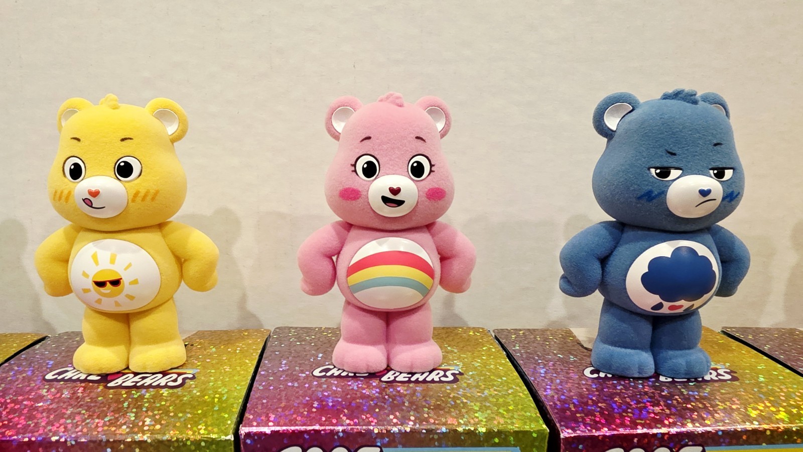 🐻 URDU Care Bears Standing Figure Blind box Series 1 Set of 7 RARE Flocked NICE