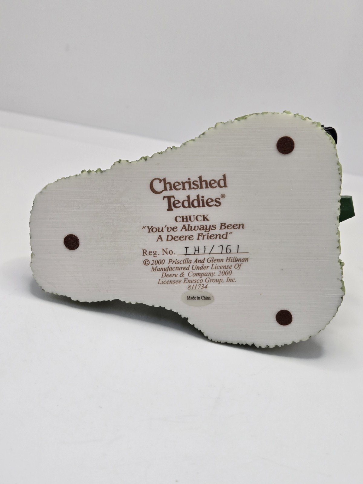 Cherished Teddies CHUCK John Deere Tractor Figurine 811734 You’ve Always Been