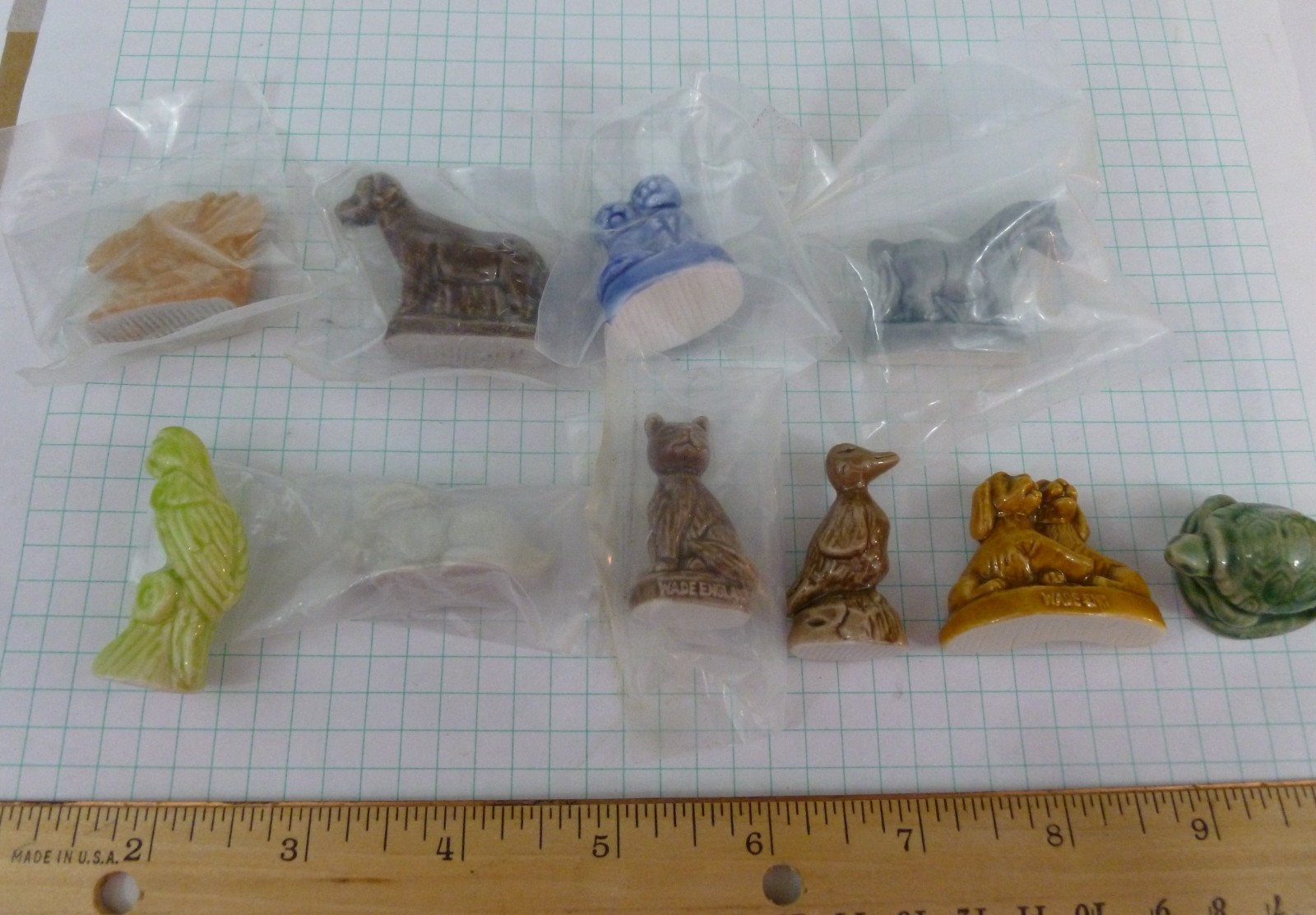 Wade Pet Shop Series, complete set of 10 figurines, Red Rose Tea 2006-2008