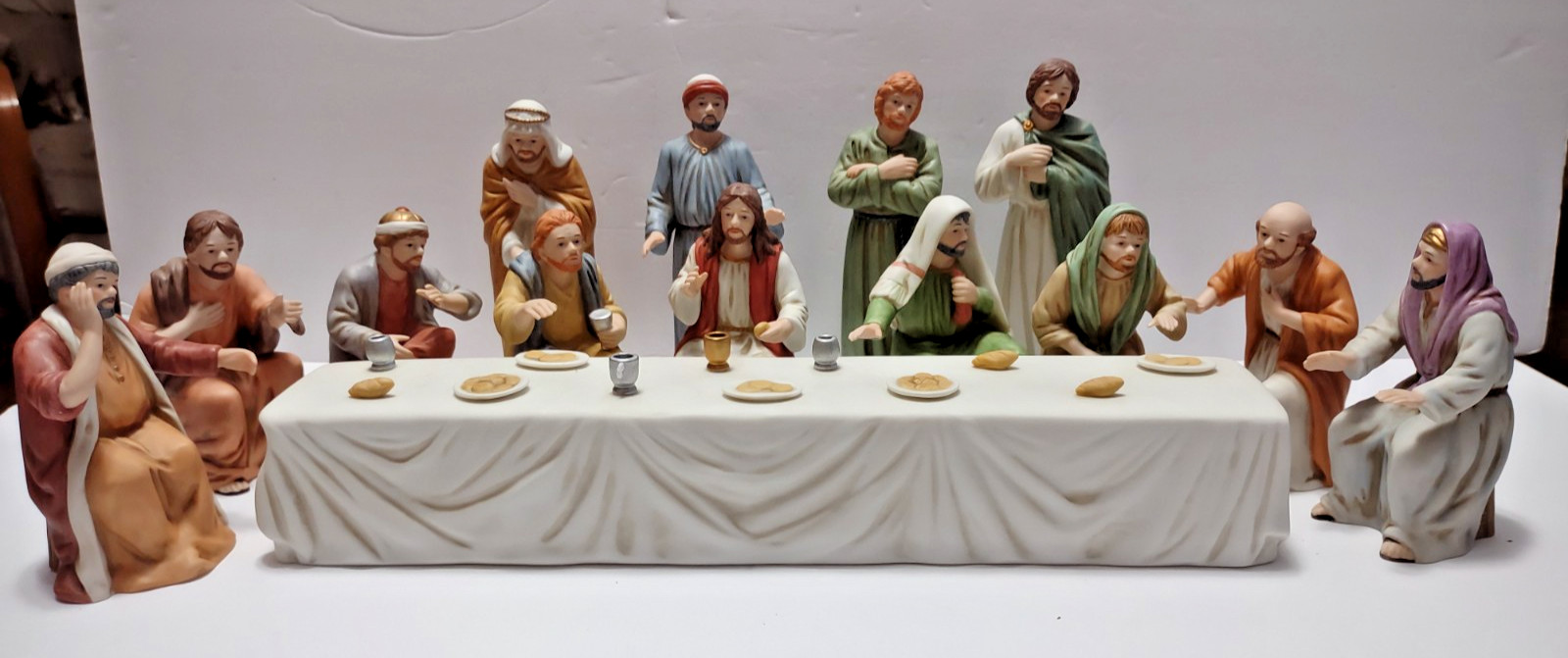 Home Interiors The Last Supper Jesus & Disciples Porcelain Figurines 89880 14 pc