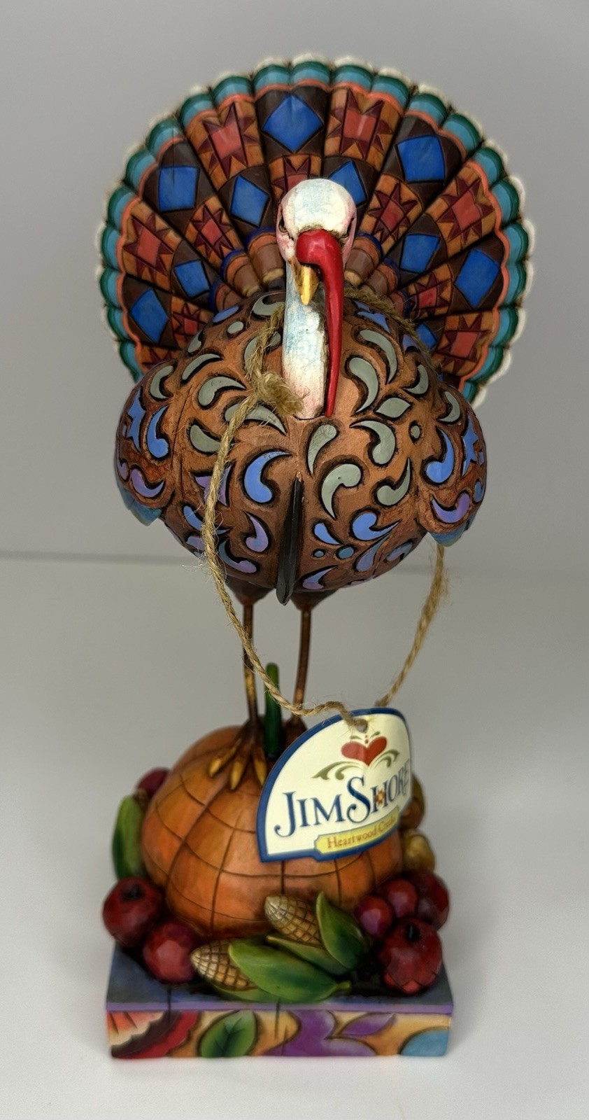 Jim Shore Thanksgiving Tom a Plenty Turkey on Pumpkin Figurine 2007 8.5″/4007979