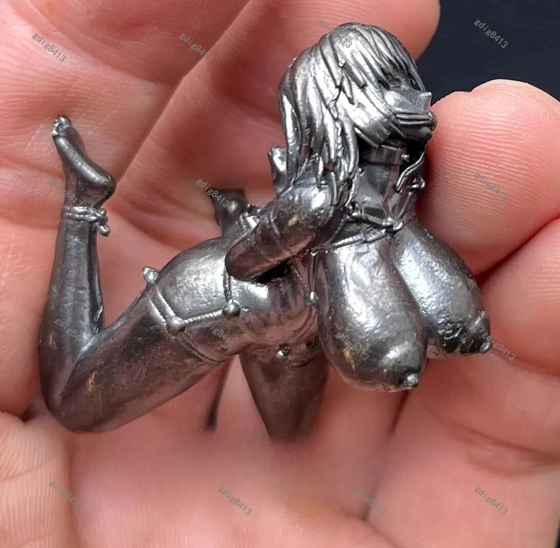 Brass Naked Sexy Cartoon Girl Statue Art Beauty Model Figurine Artwork