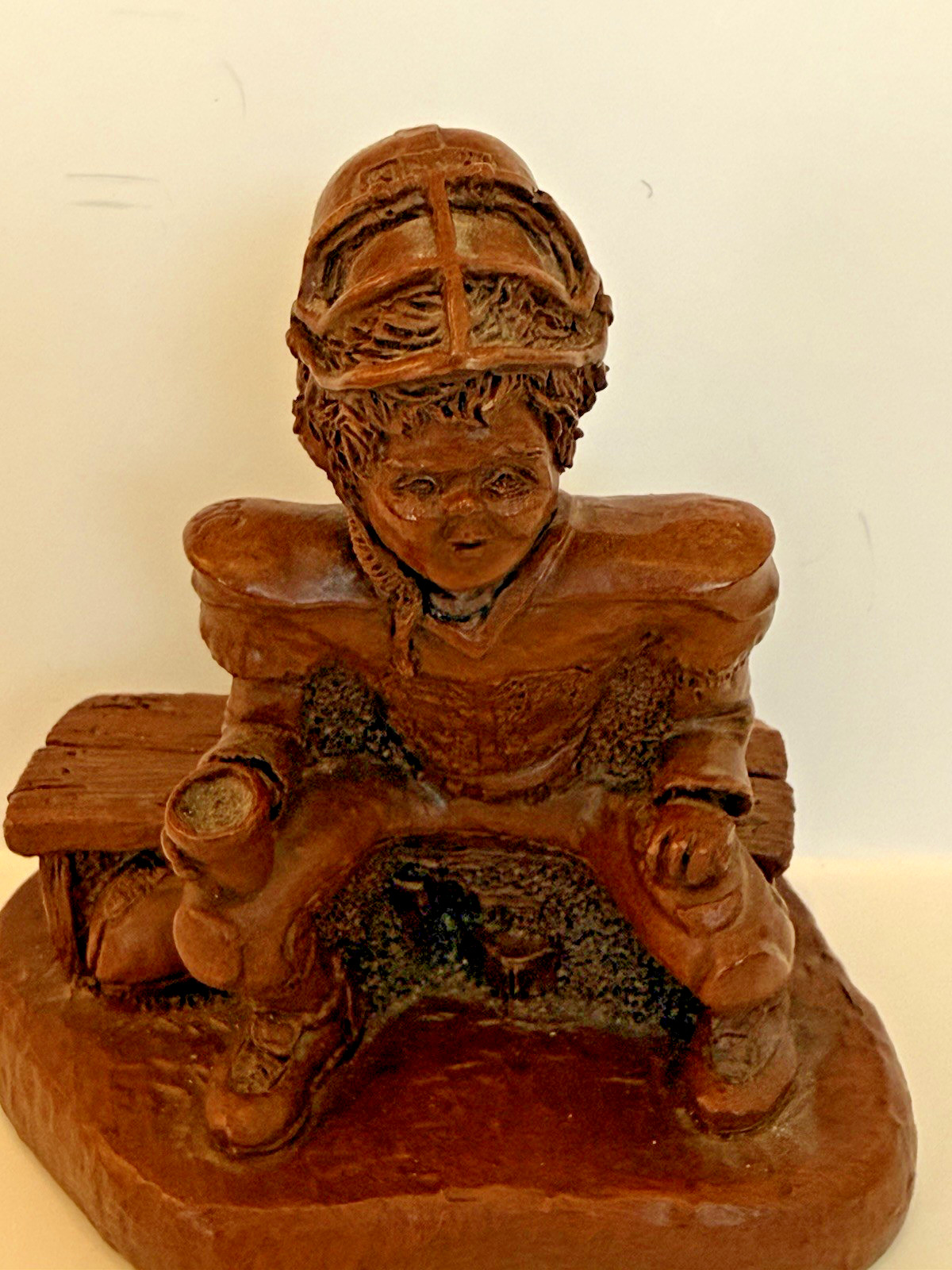 Vintage Lil Leaguers Boy Football Player #81 Red Mill Mfg. Resin Figurine