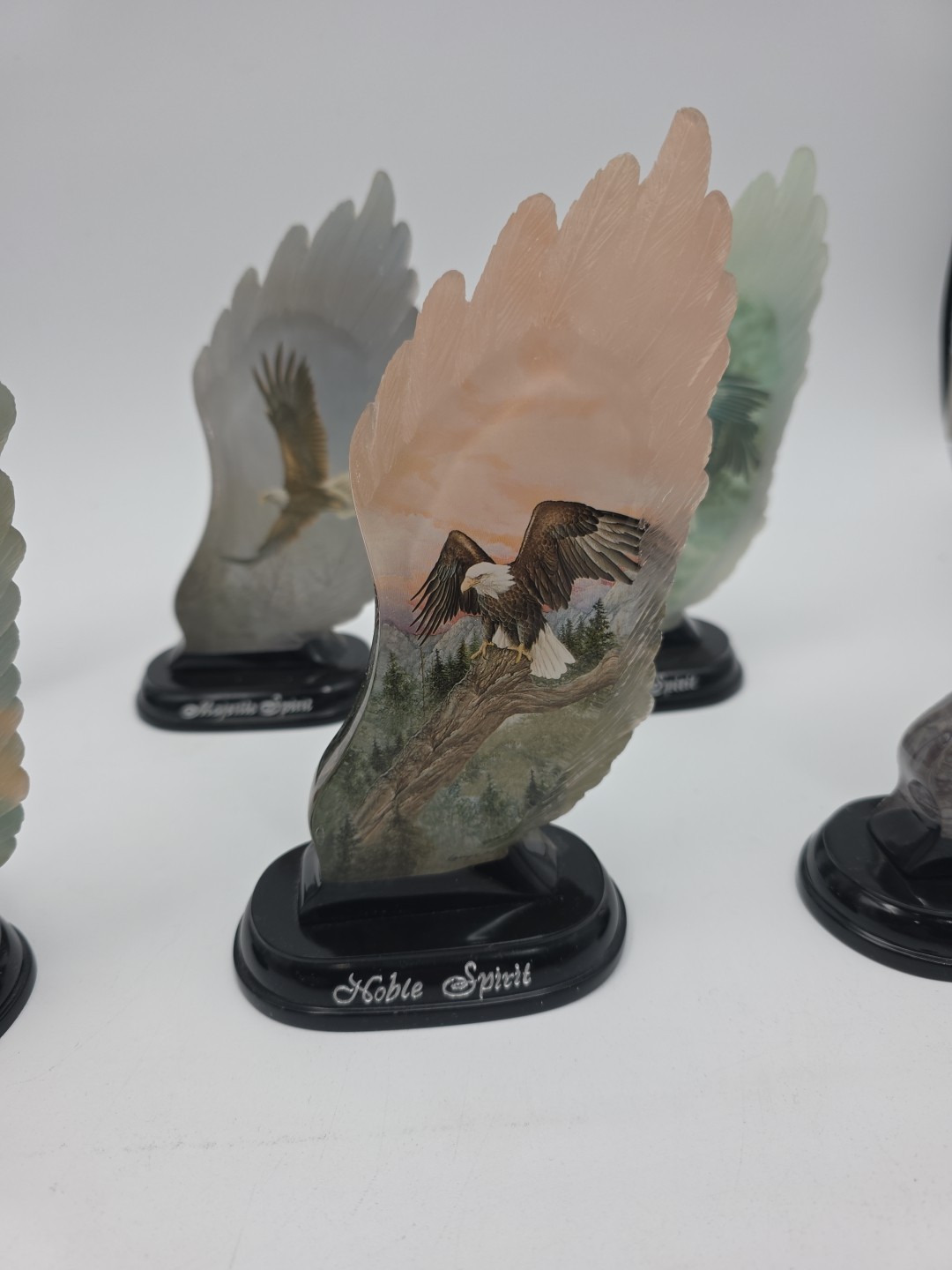Vintage BRADFORD EXCHANGE LOT OF 8 “On Eagles Wings” by Larry Martin W/ Stand