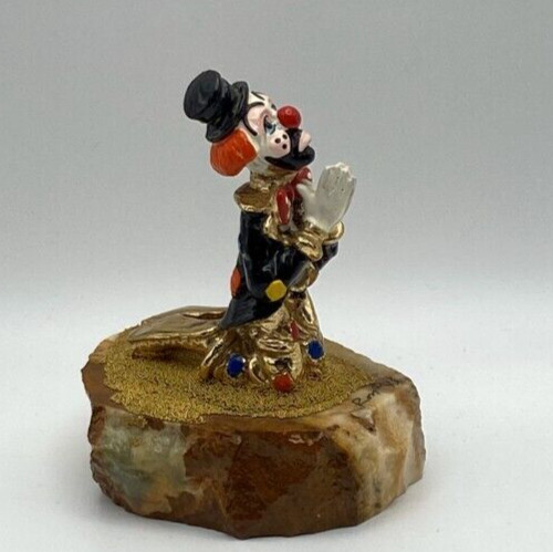1983 Ron Lee Praying Clown “Hobo Joe” Sculpture 24K Signed Circus Retro Vintage