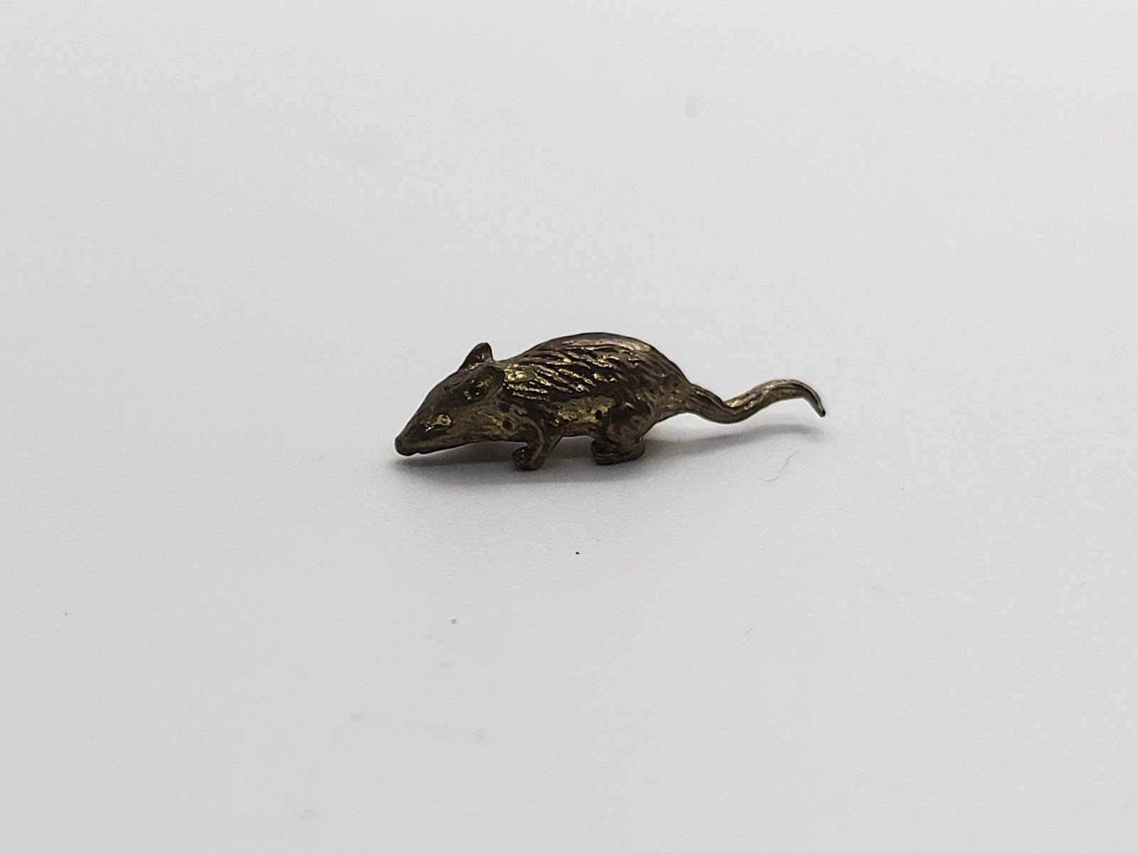 Figurine Purse Mouse Money Mouse Miniature Metal Souvenir Talisman Bronze Brass