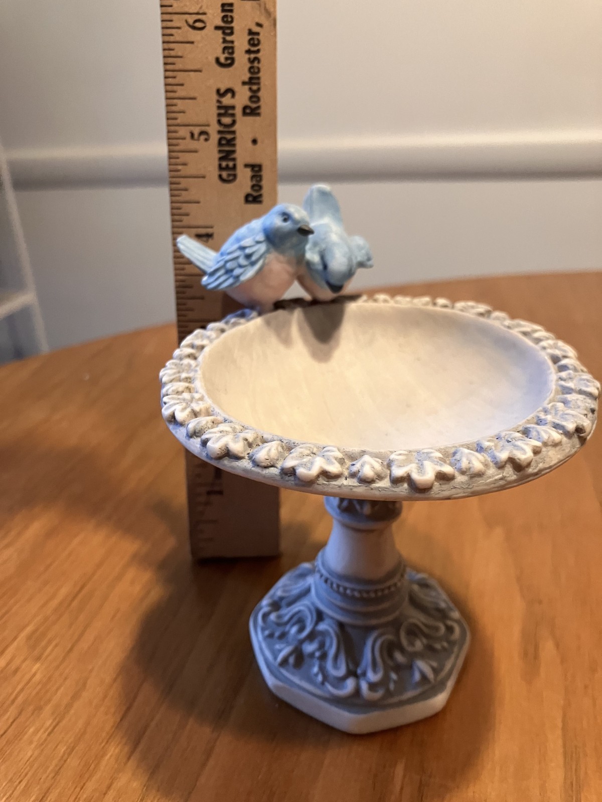 Midwest Miniature Blue Bird Bath Figurine Fairy Garden Decor