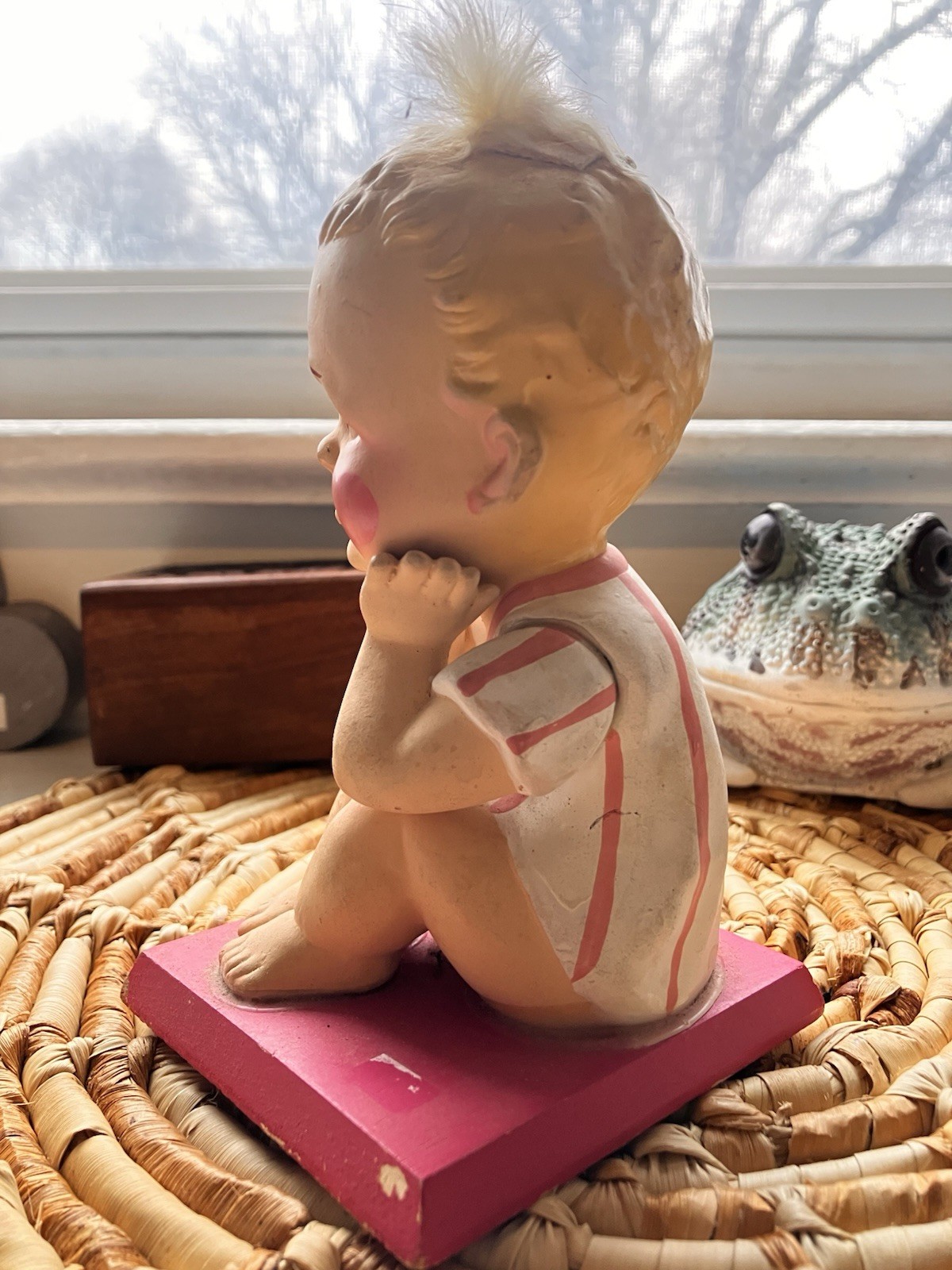 Molded Antique Figurine/Doll Rare One Of A Kind Unique Circa Early 1900s