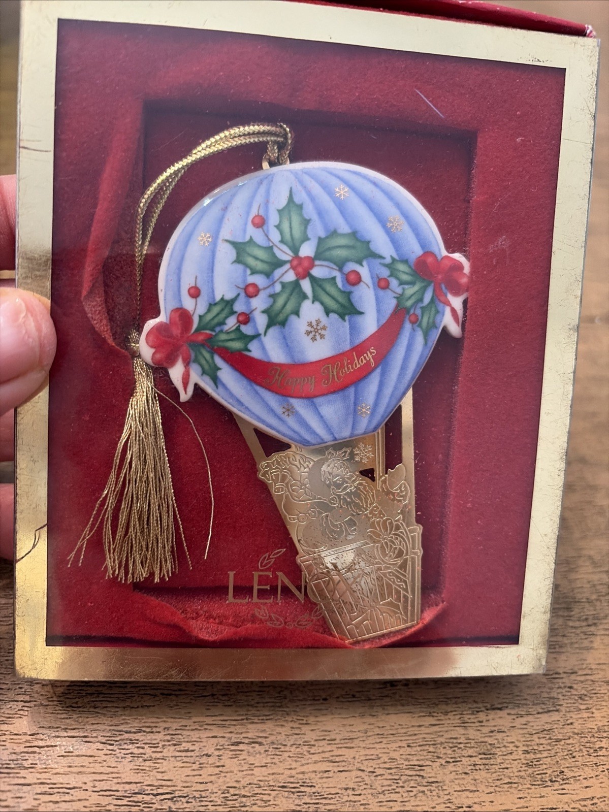 Lenox Across The Miles Balloon. In Box. Ornament.