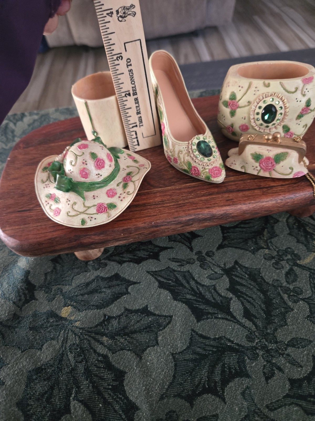 A Three Piece Set. Hat Shoe And Purse. “Sarna Stepping Out” ” These Items Are…
