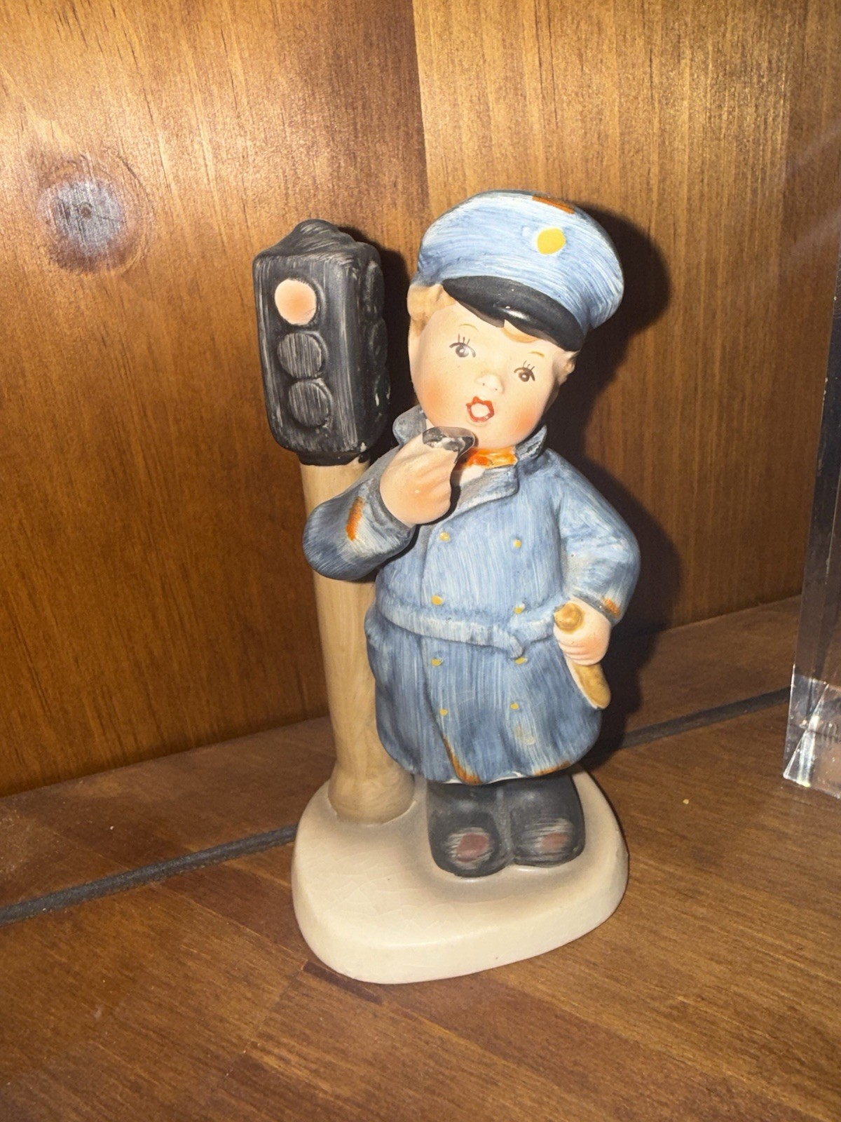 Napco Little Policeman Ceramic Figurine by AHIL Signed Hand Painted MCM