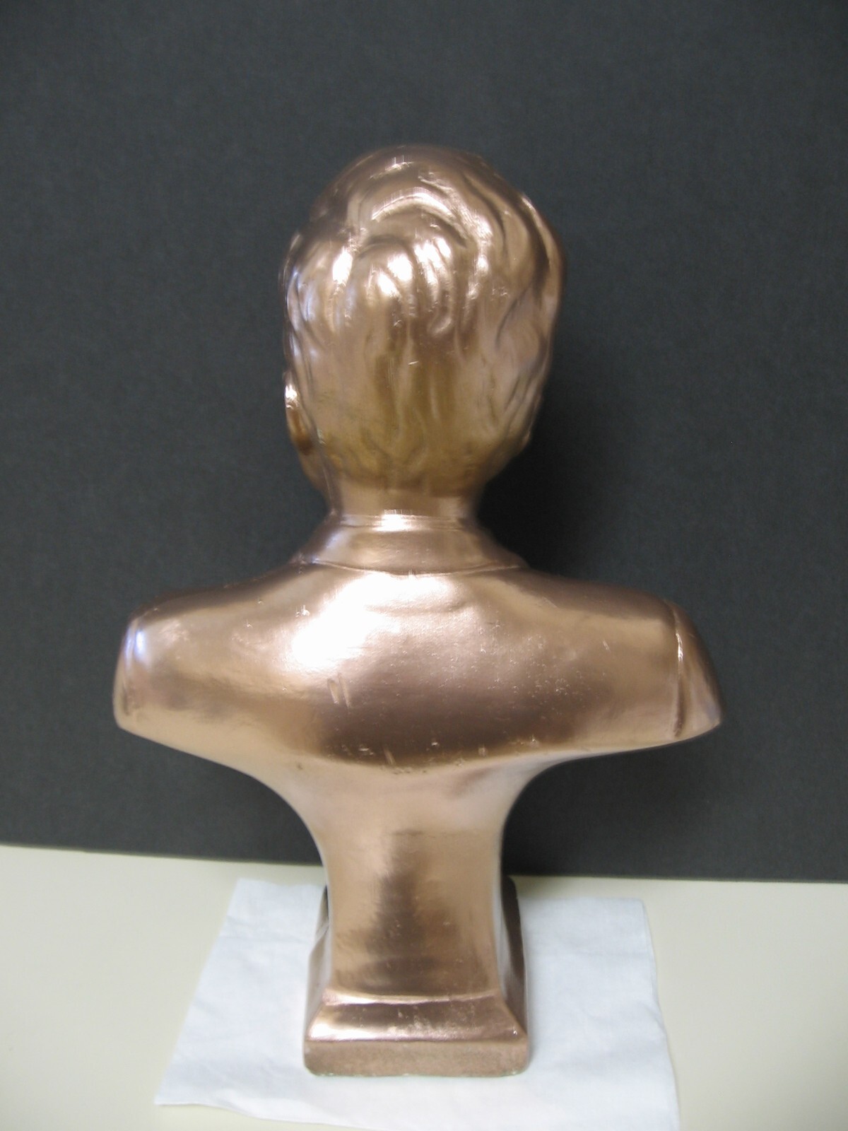 John F. Kennedy JFK Chalkware MGM Bust Golf Coated Painted 1960’s, 11.75″ x 8″