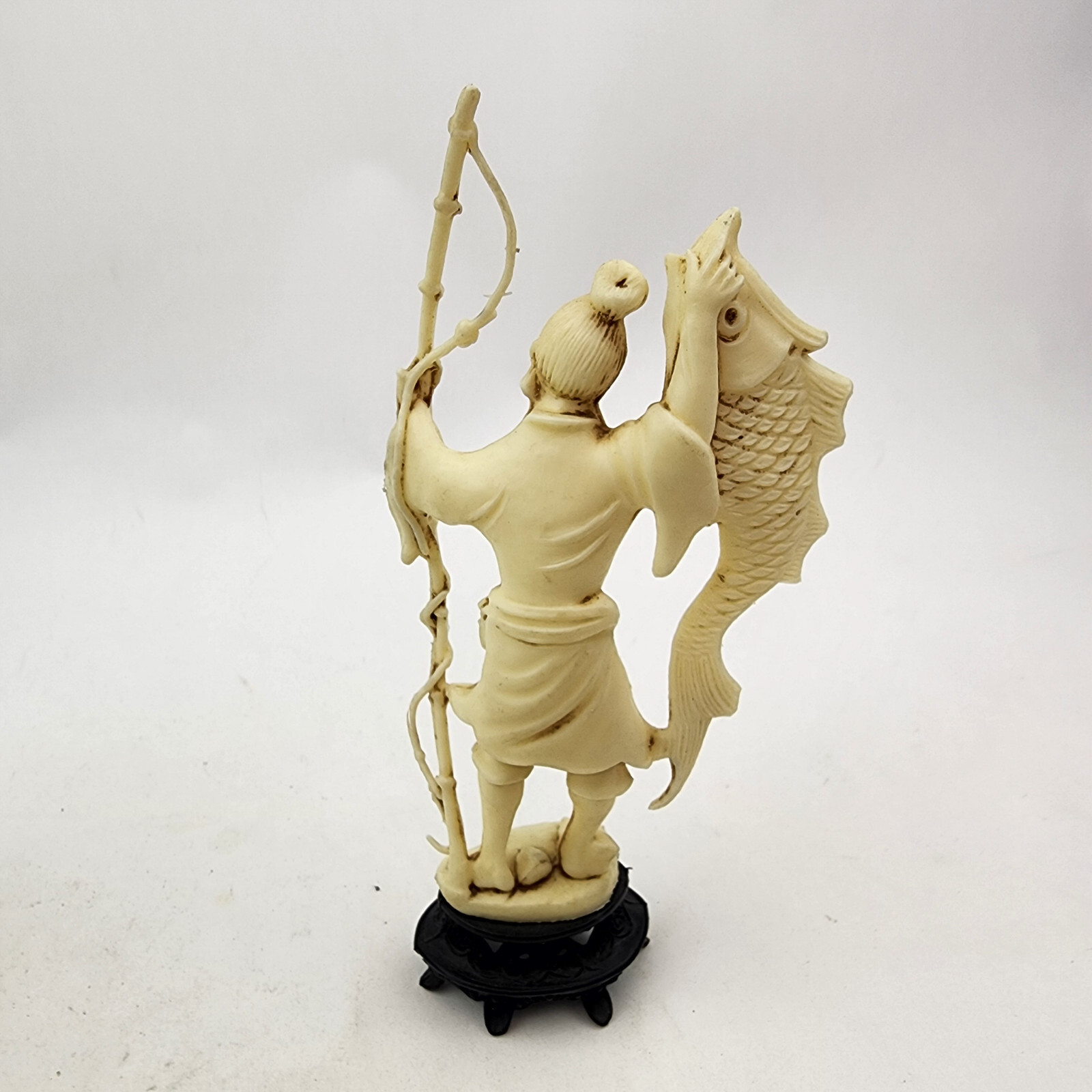 Vintage Fontanini Depose Made in Italy Asian Figures Fisherman Warrior Figurines