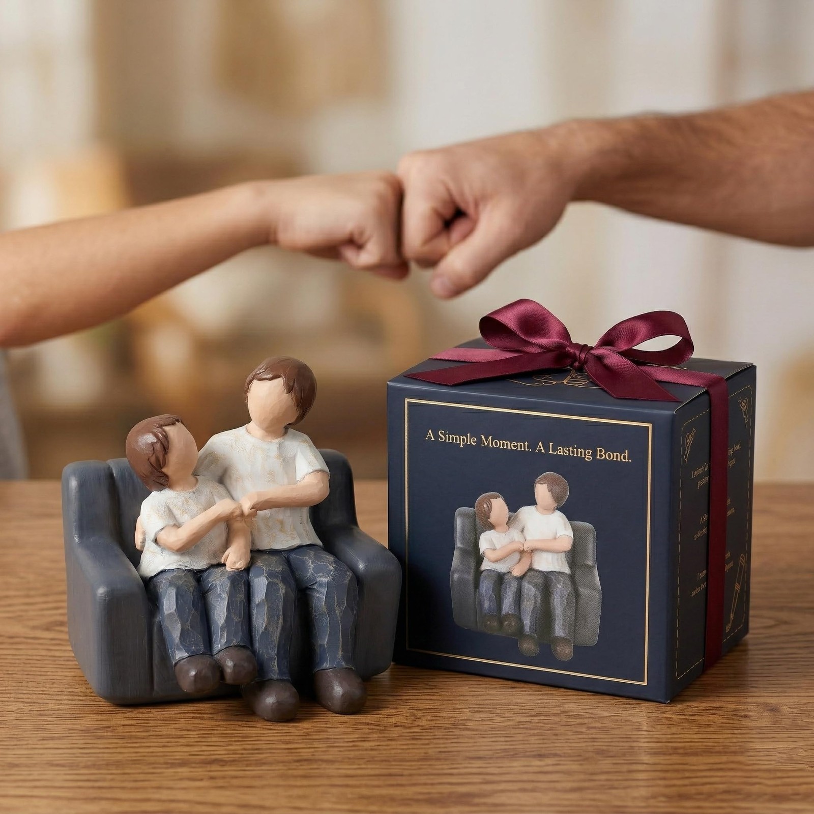 Dad Gifts Son Wife Father’s Day Men Husband Grandpa Fist Bump Figurines