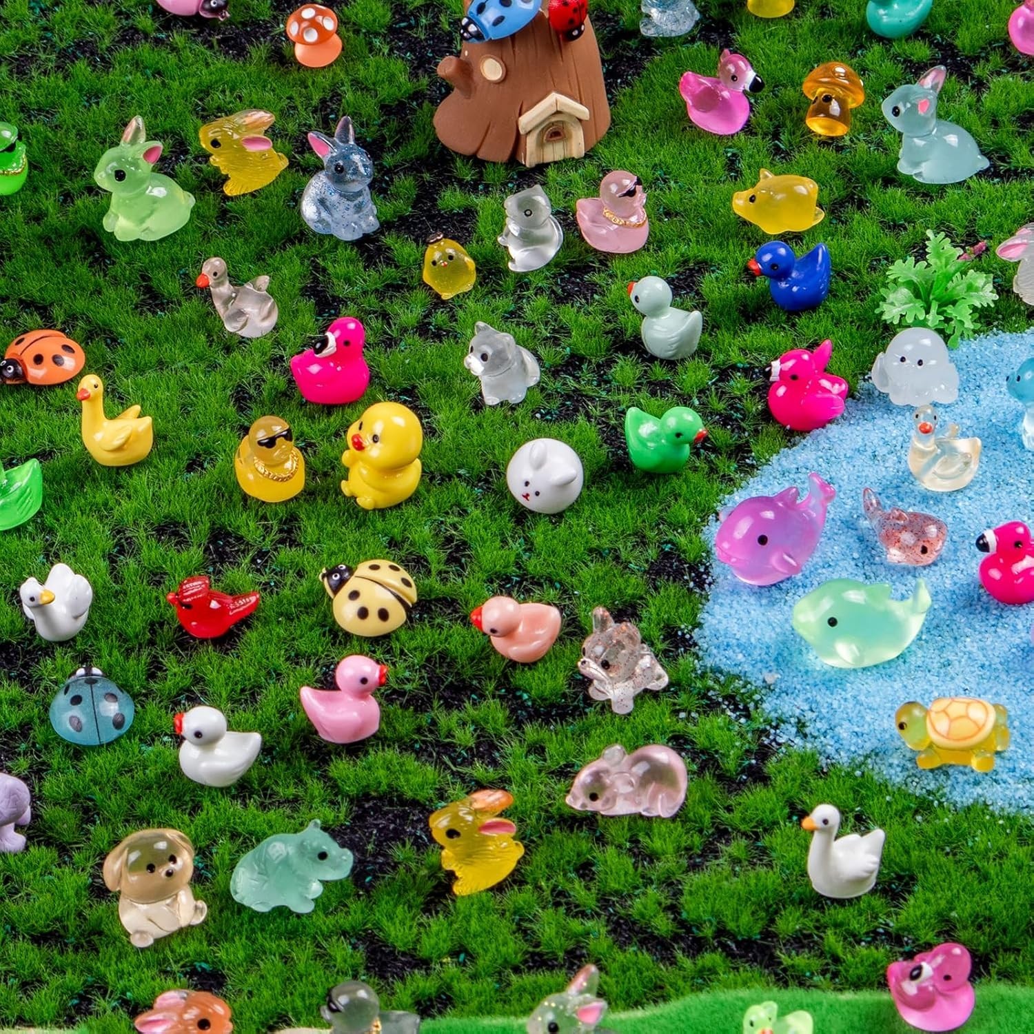 Mini Resin Animals set 240 Pcs mixed Colors Tiny animal Figures New