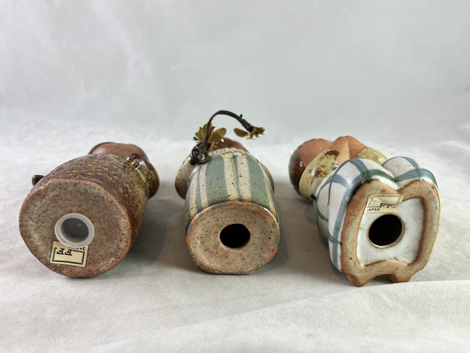 Fitz & Floyd Stoneware Figurines Mixed Lot of 3 Vintage 1970s 1980s