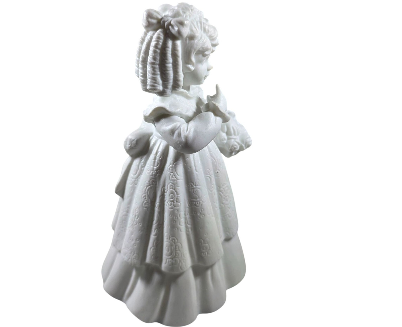 Flower Girl Figurine Vtg department 56 Porcelain silhouette bridal wedding