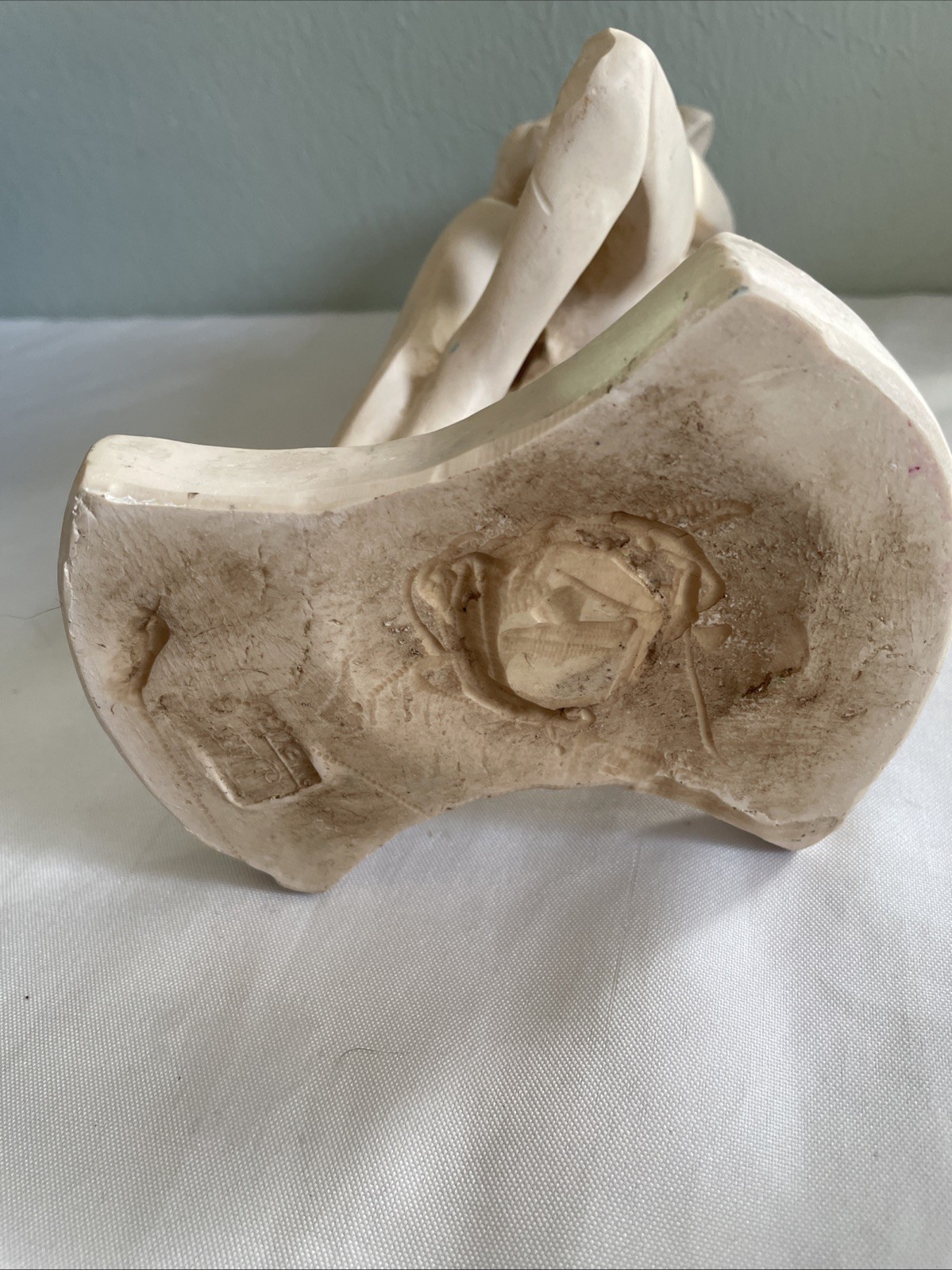 Abstract Art Mexico Nude Dance Couple Embrace Figure Decor Vintage Sculpture 14”