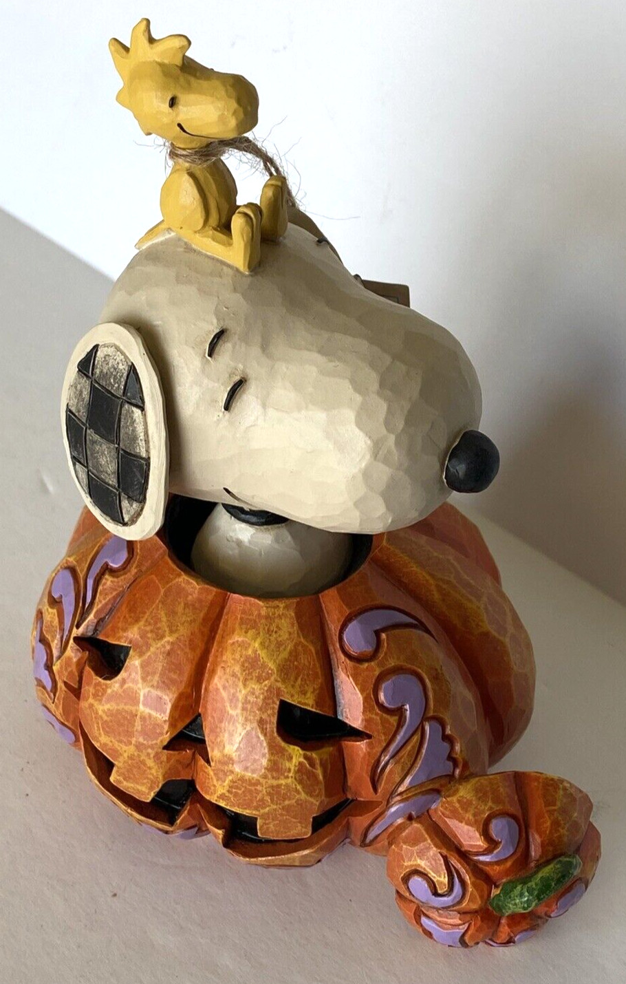 Jim Shore Halloween PEANUTS The Pumpkin King Snoopy Woodstock 6000981 Enesco