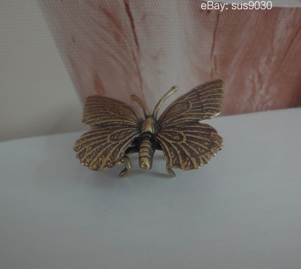 Mini Brass Butterfly Figurine Garden Decor