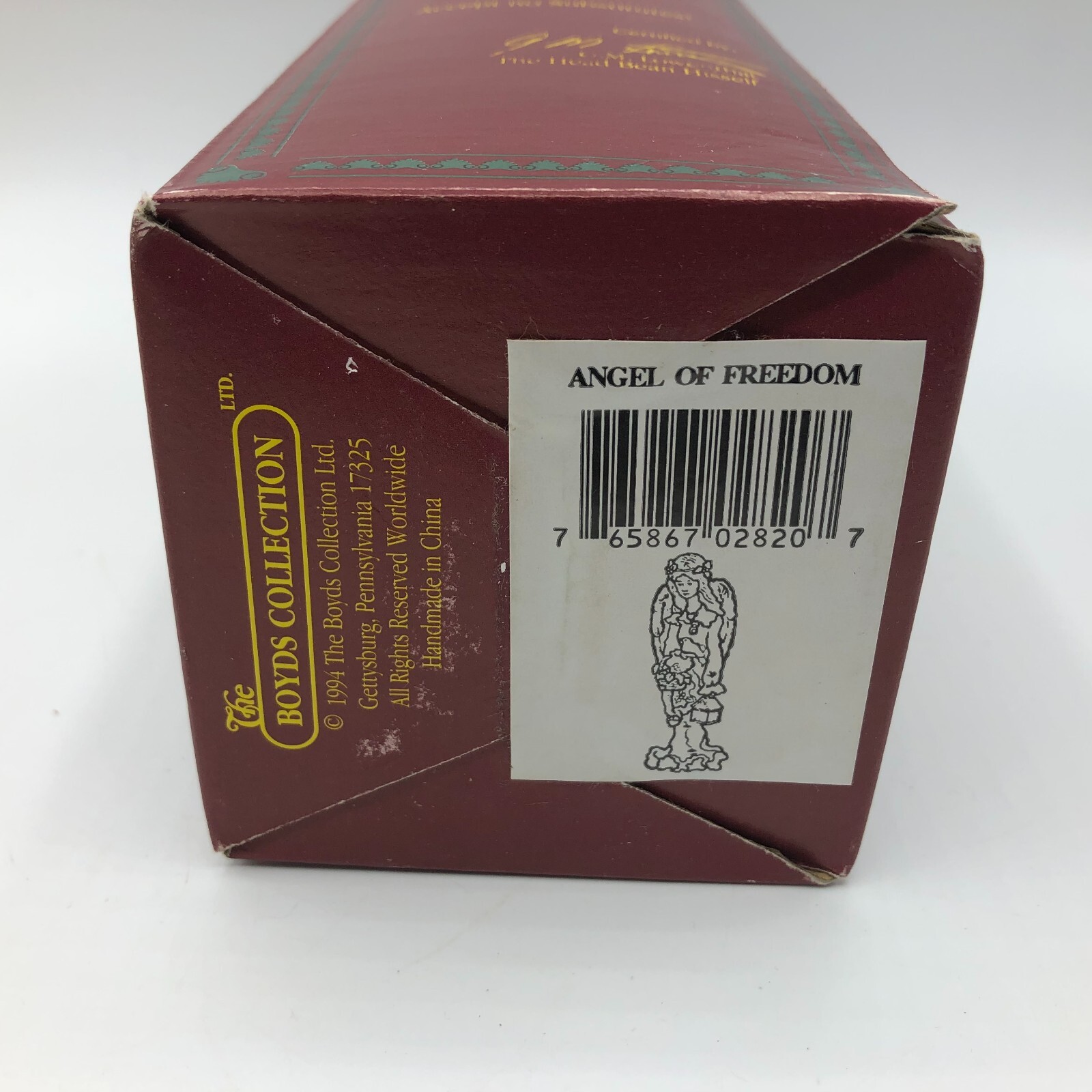 1994 Vintage Angel of Freedom 2820 Folkstone Figurine Boyds w/Box BB3