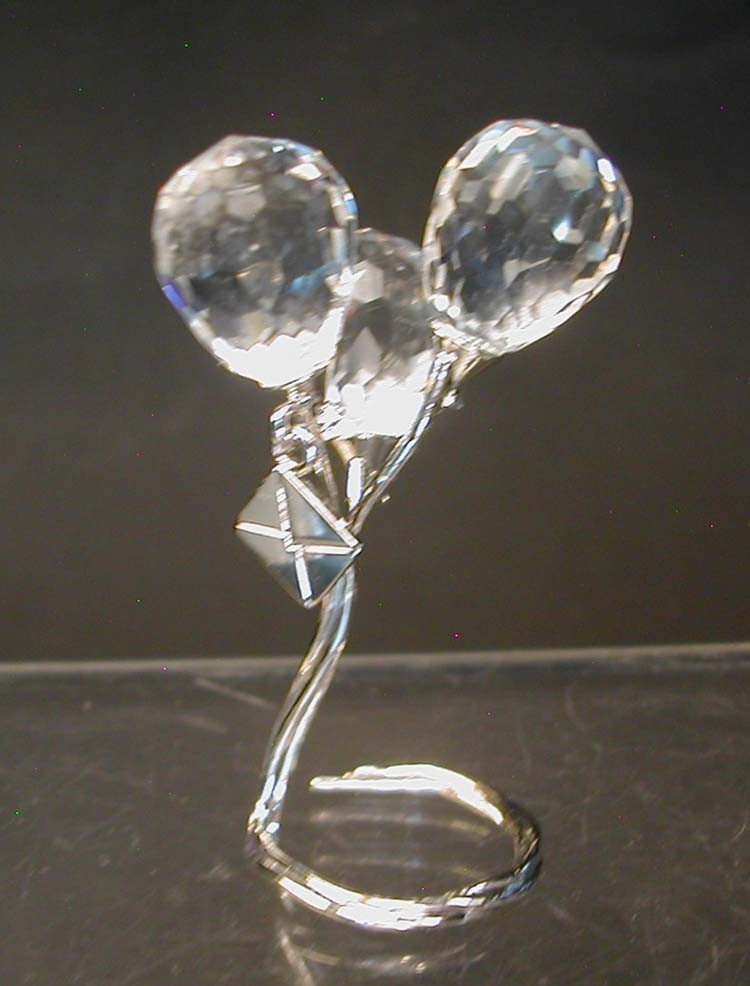 Swarovski Crystal Classics Collection Memories Three Balloons Silver 2″ H.
