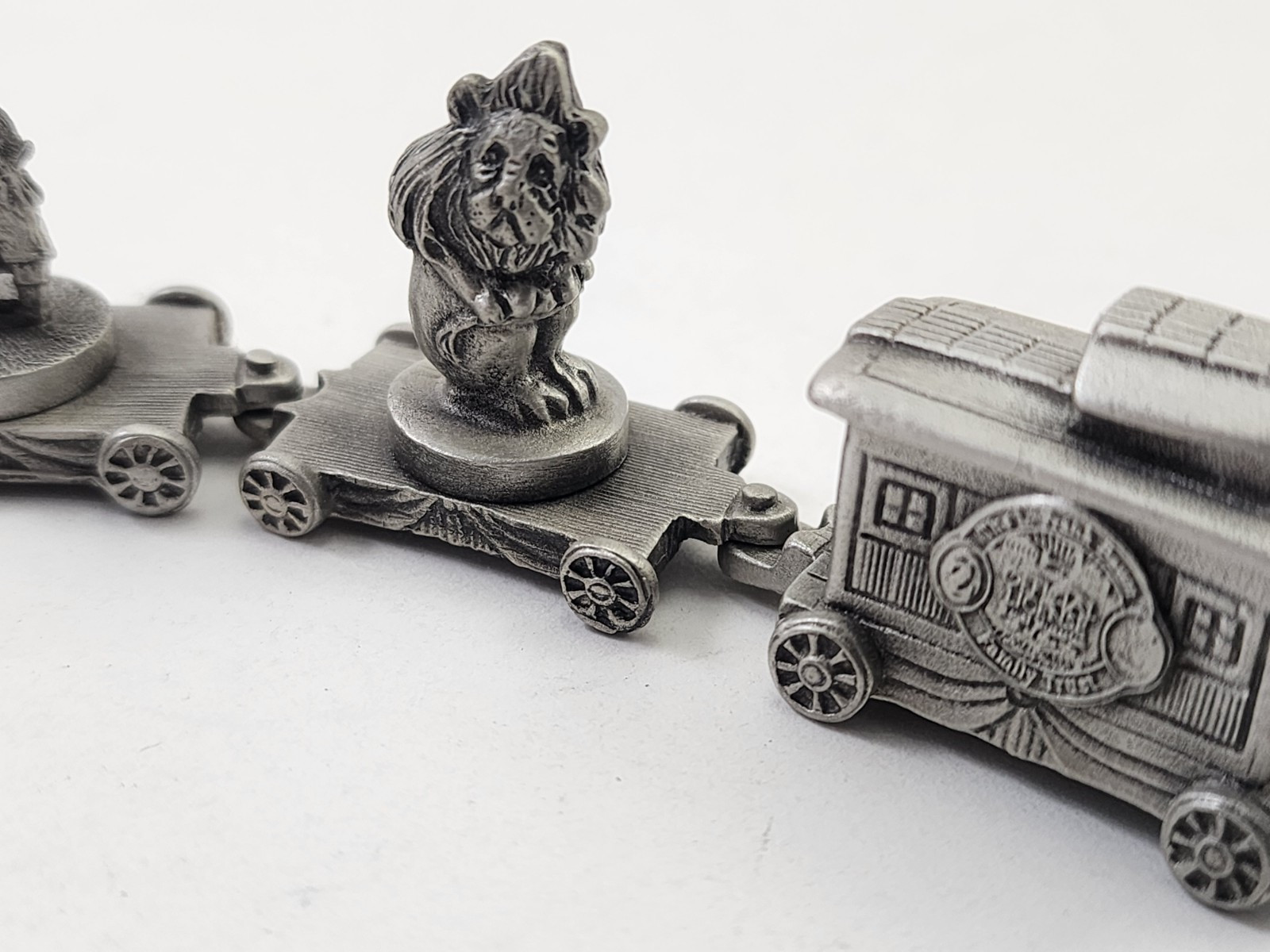 WIZARD OF OZ Pewter 6pc TRAIN SET Dorothy Scarecrow Tin Man Lion L.F.Baum.F.T.