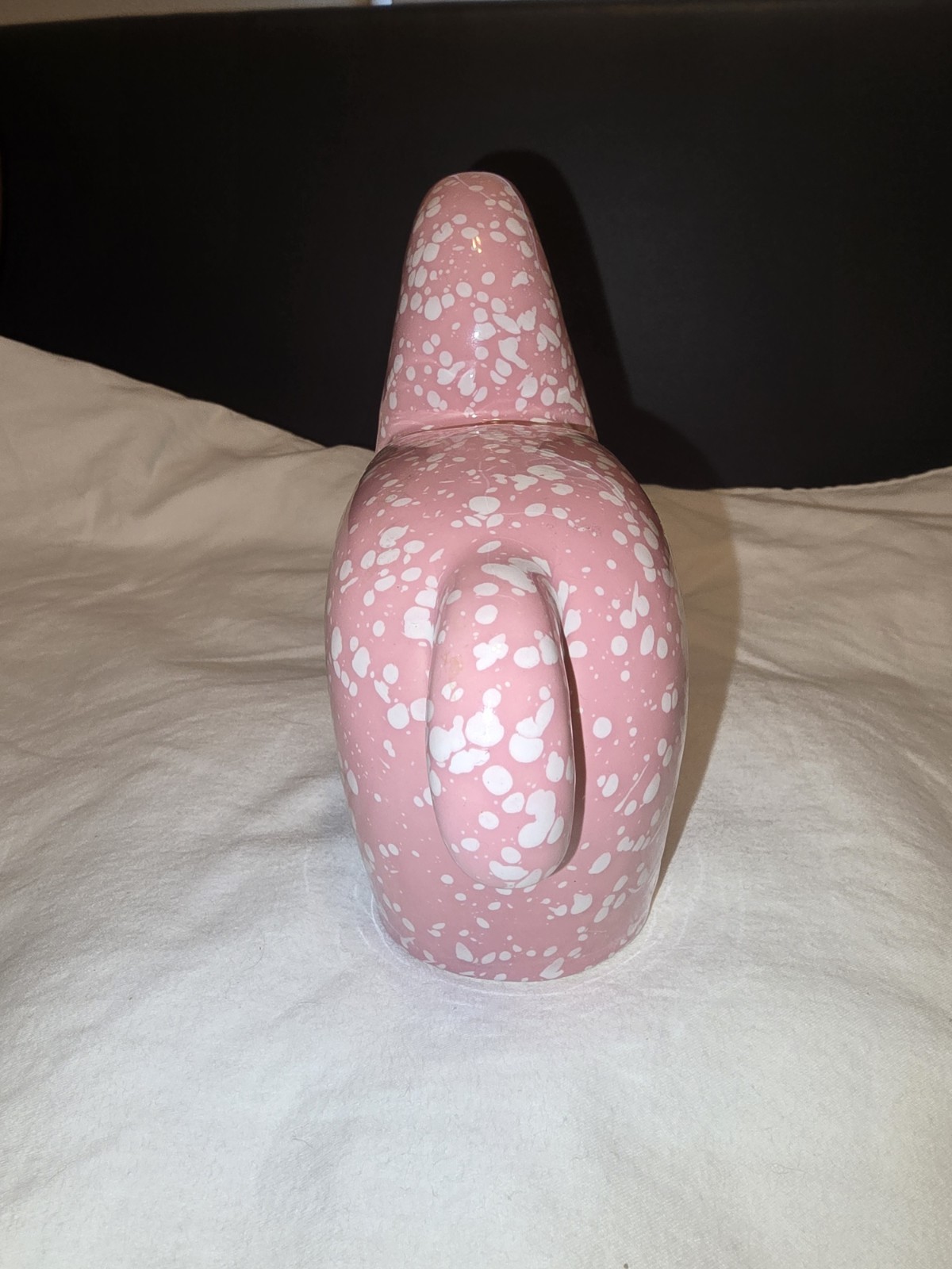 OOAK MCM Modern Voluptuous Abstract Bubblegum Pink & White Speckle Horse Retro