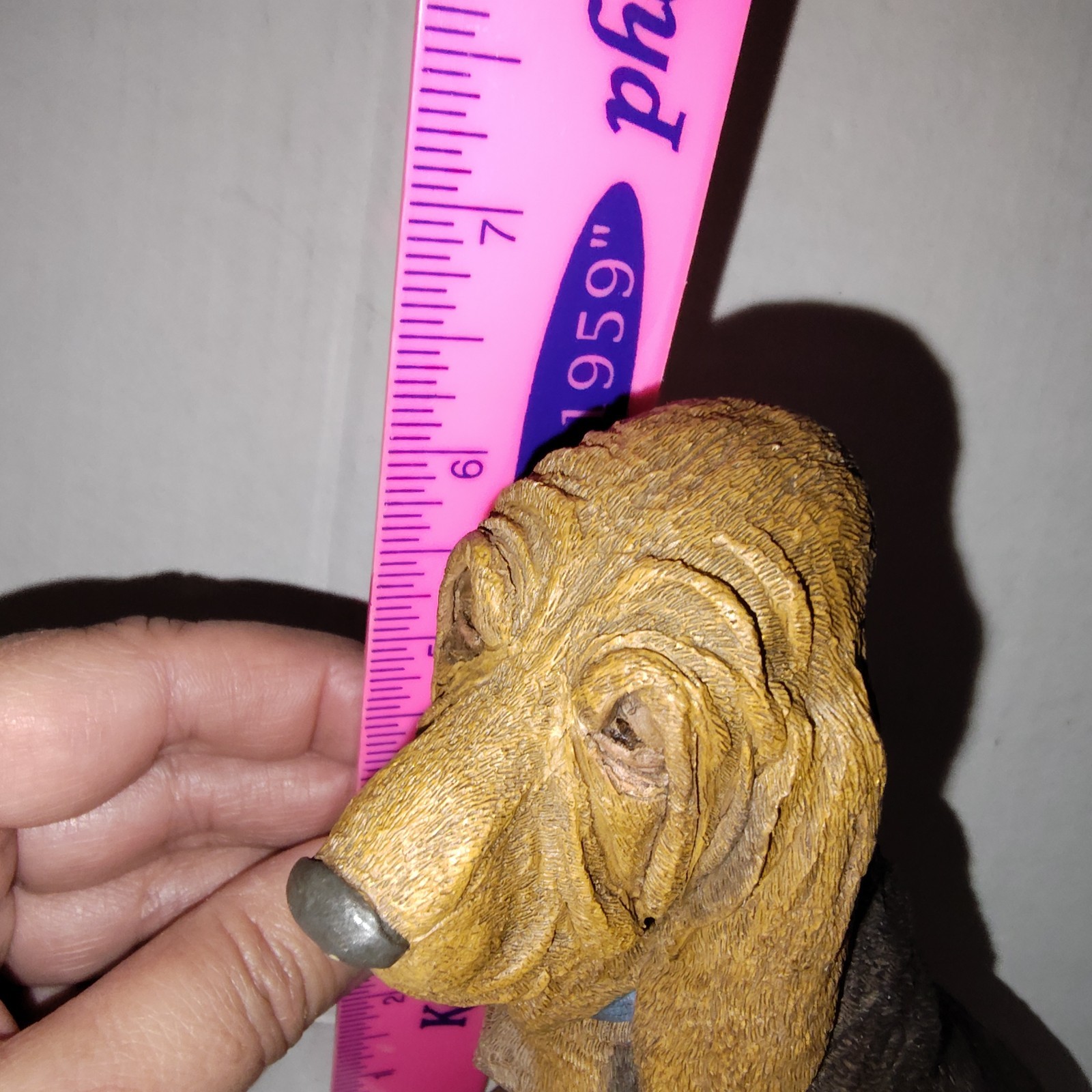 VTG 1990s Cairn Studio Bloodhound Dog Figurine by Wulff – Resin Statue 6.5″