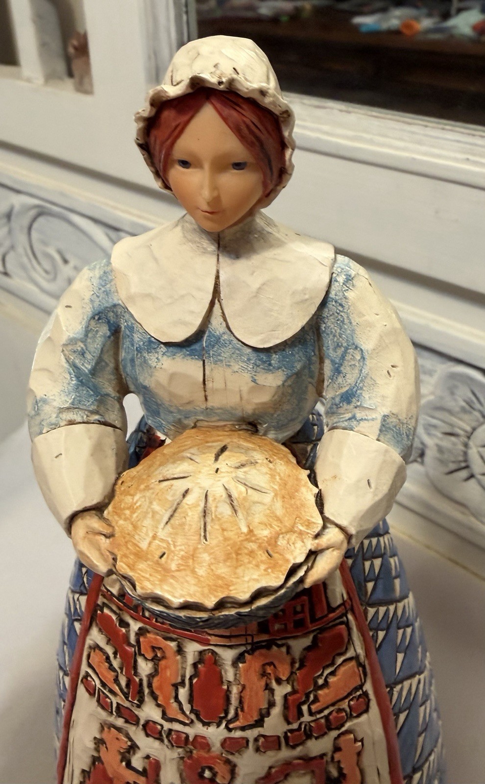 Jim Shore Bounty & Give Thanks Heartwood Creek Thanksgiving Pilgrim Pair 2004