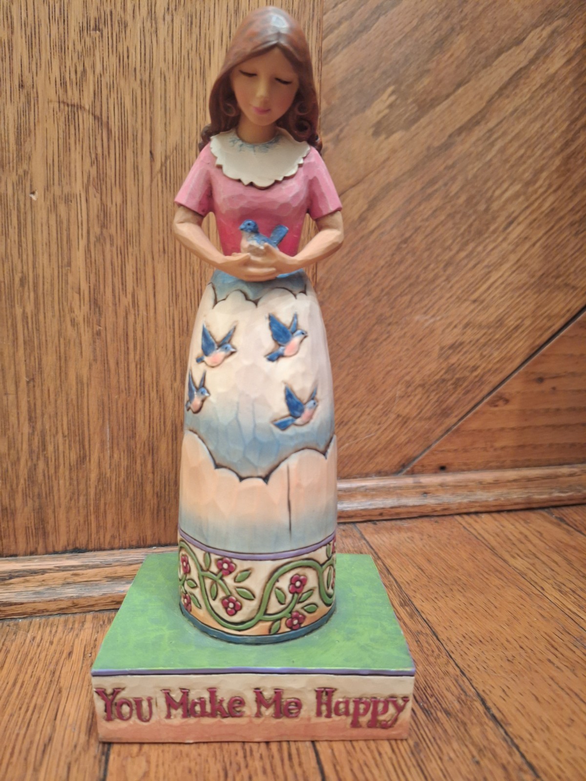 Jim Shore Heartwood Creek “You Make Me Happy” 2006 Figurine Bluebirds