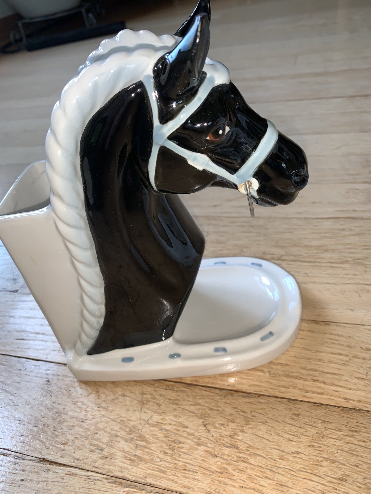 Vintage Horse Head Bookend Planters Set of 2