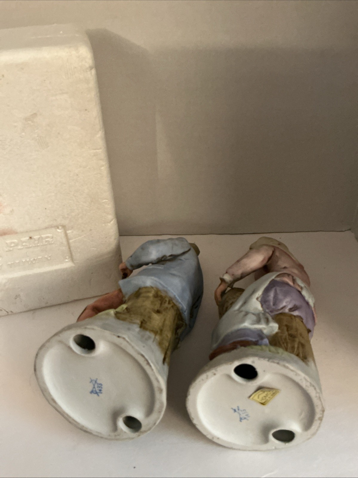 HOMCO Old Man and Woman Farmers Couple Porcelain Figurines 1433
