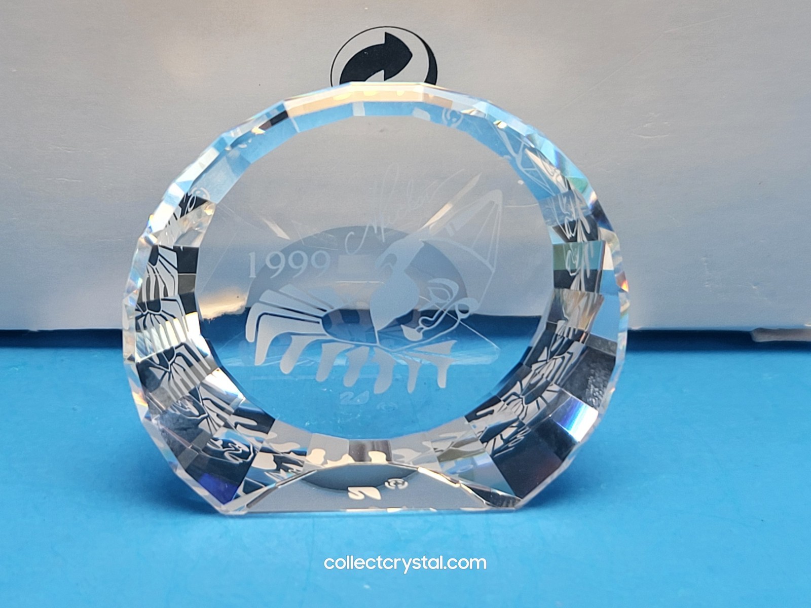 Swarovski SCS MASQUERADE 1999 Event Paperweight Pierrot 40 mm Disc Small