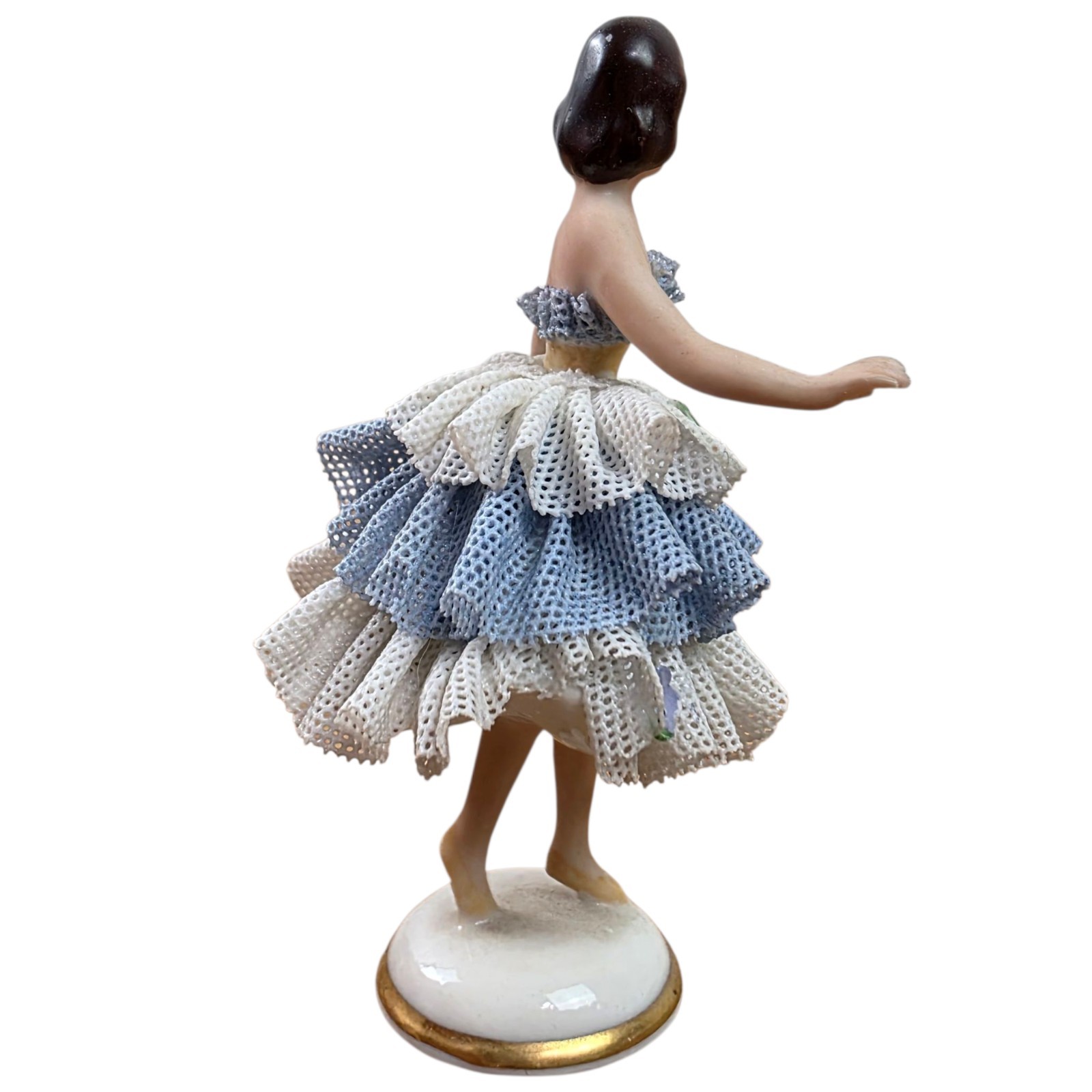 Dresden MULLER VOLKSTEDT Lace Young Woman Lady Dancer Figure Ballerina Germany
